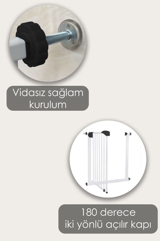 75-85cm Bebek Çocuk Güvenlik Kapısı - Uzayan Güvenlik Kapısı Merdiven Korkuluğu