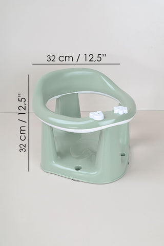 2'li Bebek Banyo Oturağı Ve Minder Seti - Vakum Taban Mama Oturağı, Yıkanabilir Oturak Minderi Yeşil