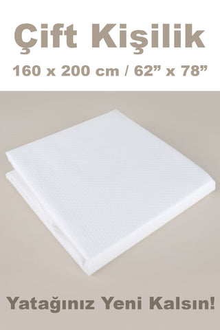 Çift Kişilik Köşe Lastikli Alez - Sıvı Geçirmez Yatak Alezi Bebek Çocuk Yatak Koruyucu 160x200cm