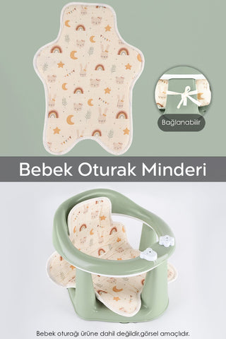 Yıldız Şekilli Bebek Oturağı Minderi - Yıkanabilir Bebek Oturak Minderi
