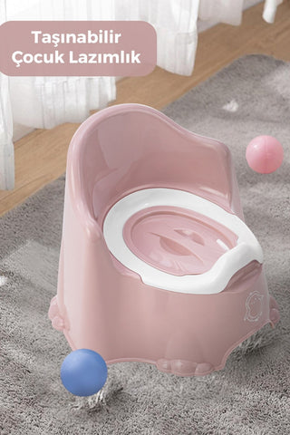 Comfort Taşınabilir Lazımlık – Çocuk Tuvalet Eğitimi Alıştırma Lazımlığı Pembe