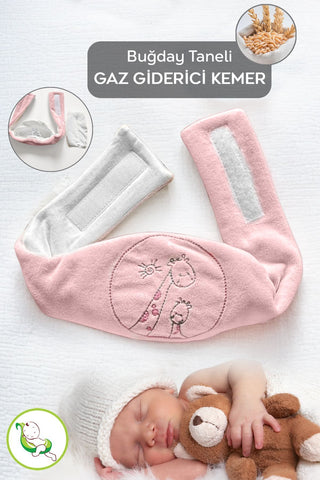 Buğday Taneli Bebek Kemeri, Bebek Bel Kemeri, Buğday Taneli Kemer - Pembe
