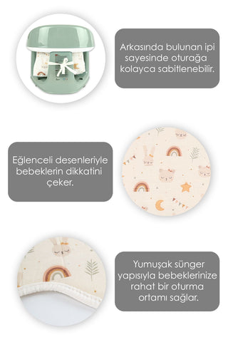 Yıldız Şekilli Bebek Oturağı Minderi - Yıkanabilir Bebek Oturak Minderi