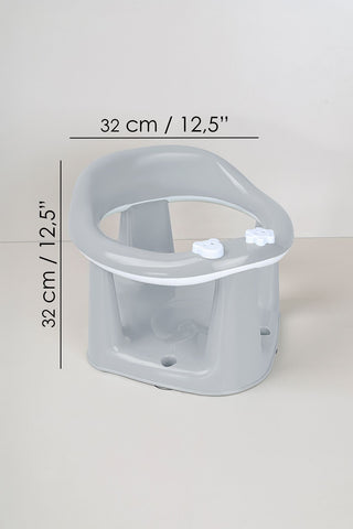 2'li Bebek Banyo Oturağı ve Minder Seti - Vakum Taban Mama Oturağı, Yıkanabilir Oturak Minderi Gri