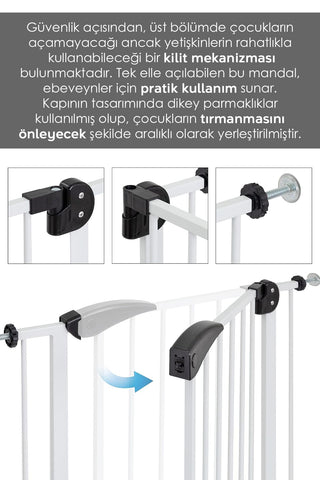 75-85cm Bebek Çocuk Güvenlik Kapısı - Uzayan Güvenlik Kapısı Merdiven Korkuluğu