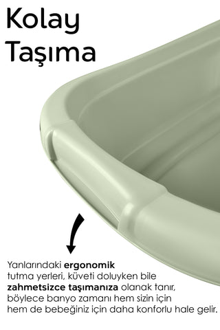 Bebek Banyo Küveti - Yenidoğan Yıkama Küveti 40 Lt - Yeşil